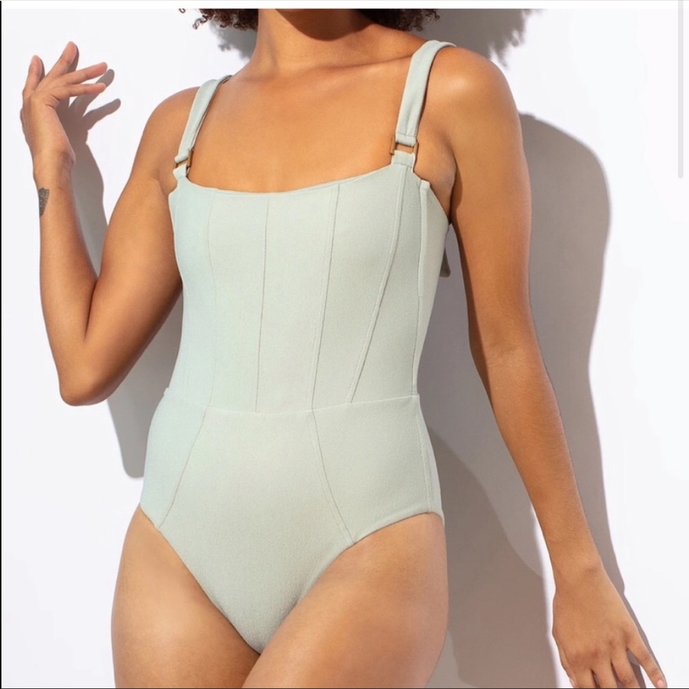 Revel Rey Hunter one piece swimsuit -Sage- - Picture 3 of 8